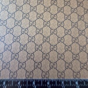 Luxury GG Brown Monogram Vinyl For Crafting And Rep1acment  piece 12" X 12"